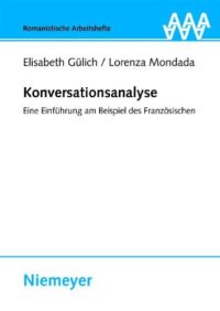 cover of the book Konversationsanalyse: Eine Einführung am Beispiel des Französischen