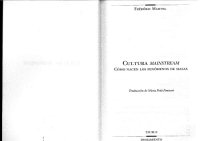 cover of the book Cultura Mainstream: Cómo nacen los fenómenos de masas