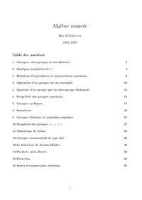 cover of the book Algèbre avancée [Lecture notes]