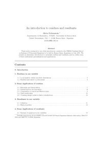 cover of the book An introduction to residues and resultants [Lecture notes]