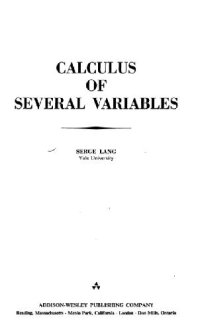 cover of the book Calculus of several variables