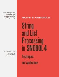 cover of the book String and list processing in SNOBOL4; techniques and applications