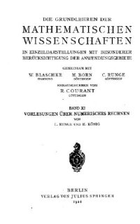 cover of the book Vorlesungen Uber Numerisches Rechnen 