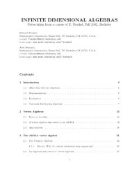 cover of the book Infinite dimensional algebras [Lecture notes]