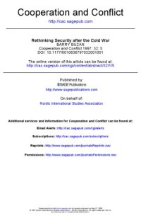 cover of the book Rethinking Security after the Cold War