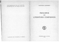 cover of the book Prinicipios de literatura comparada