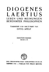 cover of the book Leben und Meinungen berühmter Philosophen. Buch I-VI