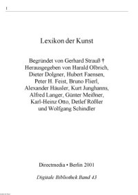 cover of the book Lexikon der Kunst. Architektur, Bildende Kunst, Angewandte Kunst, Industrieformgestaltung, Kunsttheorie