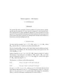 cover of the book Tensor spaces -- the basics [Lecture notes]