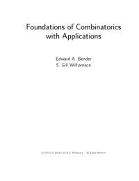 cover of the book Foundation of Combinatorics with Applications [Lecture notes]