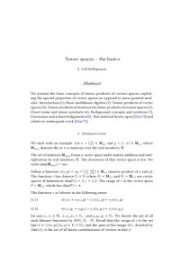 cover of the book Tensor spaces -- the basics [Lecture notes]