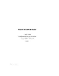 cover of the book Association Schemes [Lecture notes]