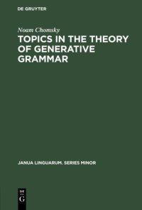 cover of the book Topics in the Theory of Generative Grammar