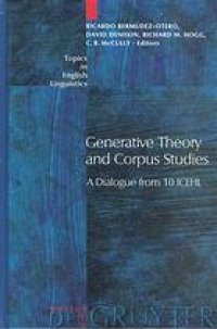 cover of the book Generative Theory and Corpus Studies: A Dialogue from 10 ICEHL