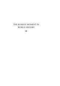 cover of the book The Russian Moment in World History