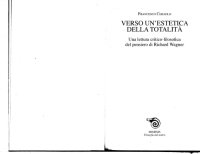 cover of the book Verso una estetica della totalita. Una lettura critico-filosofica de Richard Wagner