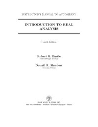 cover of the book Introduction to Real Analysis, Fourth Edition (Instructor Solution Manual, Solutions)