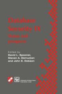 cover of the book Database Security IX: Status and prospects