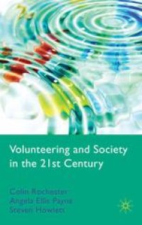 cover of the book Volunteering and Society in the 21st Century