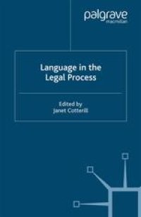 cover of the book Language in the Legal Process