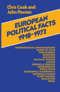 cover of the book European Political Facts 1918–73