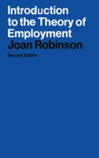 cover of the book Introduction to the Theory of Employment