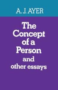 cover of the book The Concept of a Person: and Other Essays