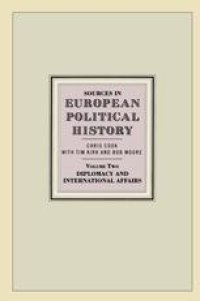 cover of the book Sources in European Political History: Volume 2: Diplomacy and International Affairs