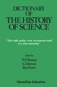 cover of the book Dictionary of the History of Science