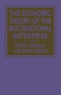 cover of the book The Economic Theory of the Multinational Enterprise