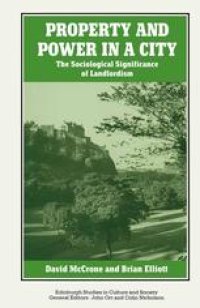 cover of the book Property and Power in a City: The Sociological Significance of Landlordism