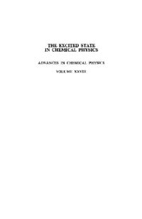 cover of the book The Excited State in Chemical Physics