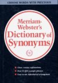 cover of the book Webster's new dictionary of synonyms: a dictionary of discriminated synonyms with antonyms and analogous and contrasted words