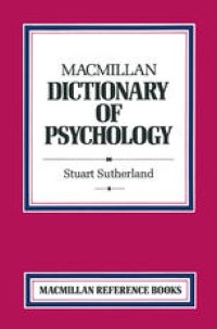 cover of the book Macmillan Dictionary of Psychology