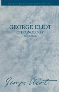 cover of the book A George Eliot Chronology