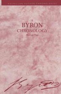 cover of the book A Byron Chronology