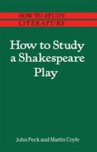 cover of the book How to Study a Shakespeare Play