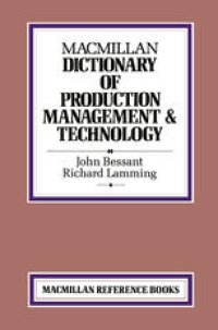 cover of the book Macmillan Dictionary of Production Management & Technology