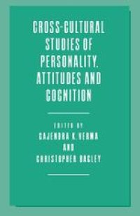 cover of the book Cross-Cultural Studies of Personality, Attitudes and Cognition