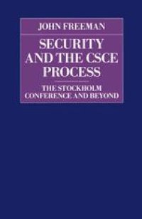 cover of the book Security and the CSCE Process: The Stockholm Conference and Beyond