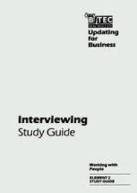 cover of the book Interviewing: Study Guide