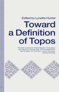 cover of the book Towards A Definition of Topos: Approaches to Analogical Reasoning