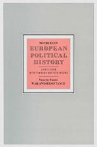 cover of the book Sources in European Political History: Volume 3: War and Resistance