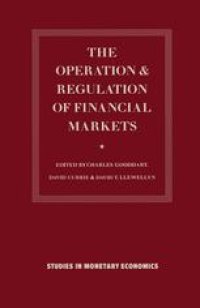 cover of the book The Operation and Regulation of Financial Markets