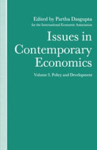 cover of the book Issues in Contemporary Economics: Volume 3 Policy and Development