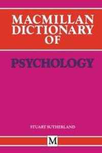 cover of the book Macmillan Dictionary of Psychology