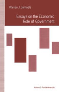 cover of the book Essays on the Economic Role of Government: Volume 1: Fundamentals