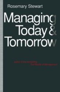 cover of the book Managing Today and Tomorrow