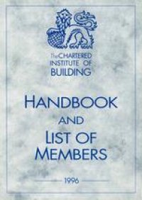 cover of the book The Chartered Institute of Building Handbook of and List of Members