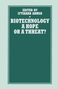 cover of the book Biotechnology: A Hope or a Threat?